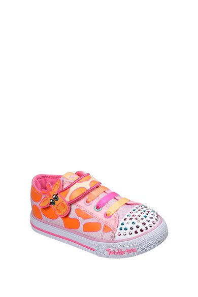 Skechers Pantofi sport cu velcro si luminite LED Shuffles-Party Pets Fete