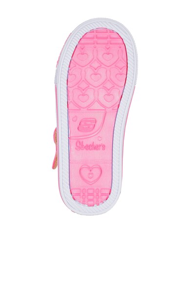 Skechers Pantofi sport cu velcro si luminite LED Shuffles-Party Pets Fete