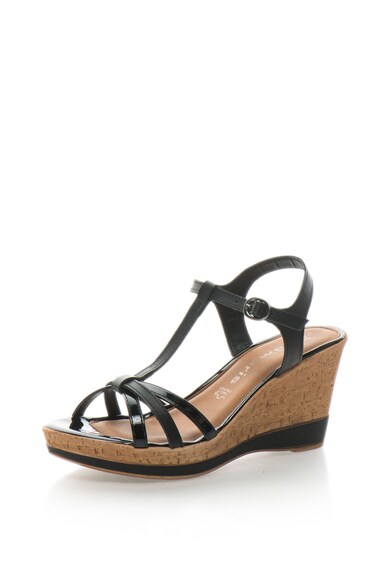 Tamaris Sandale wedge de piele sintetica Femei