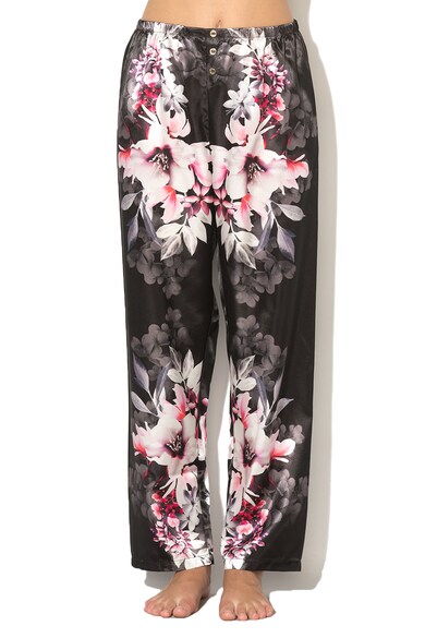 Lipsy London Pijama cu model floral si insertii de dantela Femei