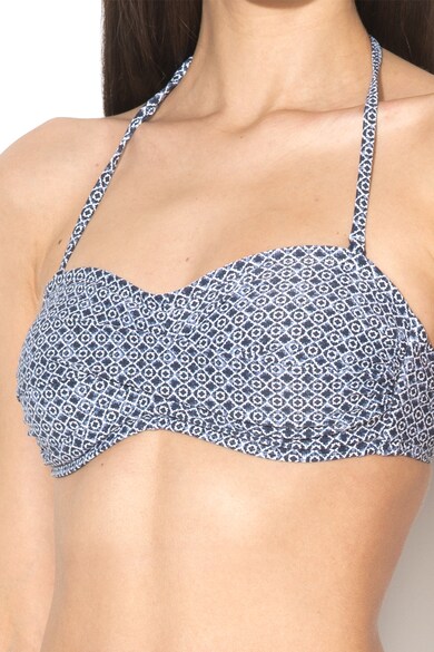 ESPRIT Bodywear Sutien bandeau de baie cu burete si imprimeu geometric Femei