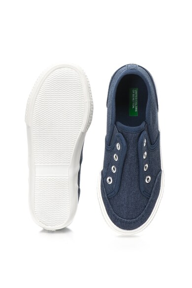 United Colors of Benetton Pantofi slip-on cu aspect de denim Baieti