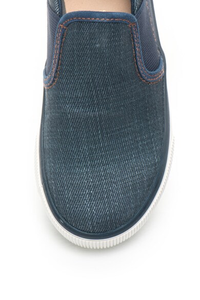 Geox Pantofi slip on din piele sintetica si denim Kilwi Baieti