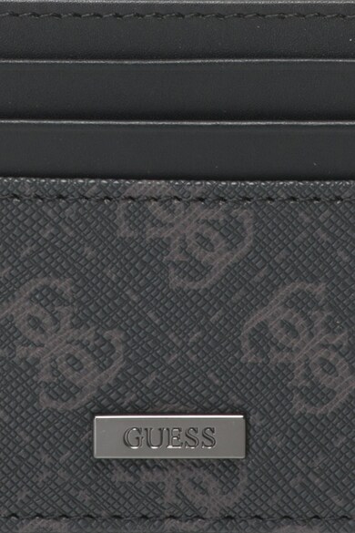 GUESS Portcart de piele cu model logo Barbati