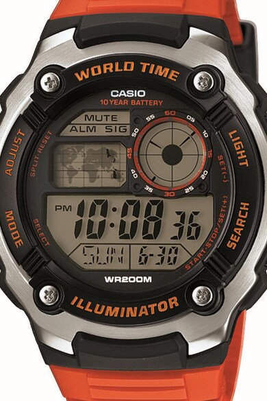 Casio Цифров часовник с хронограф и подсветка Мъже