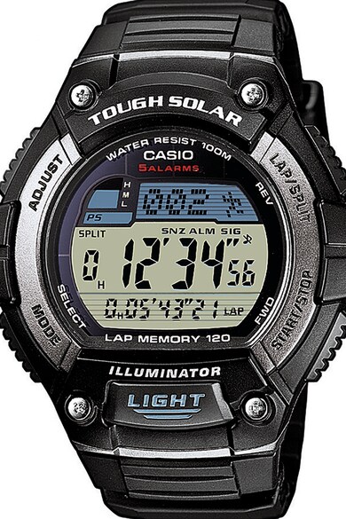 Casio Цифров часовник с хронограф и каишка от смола Мъже