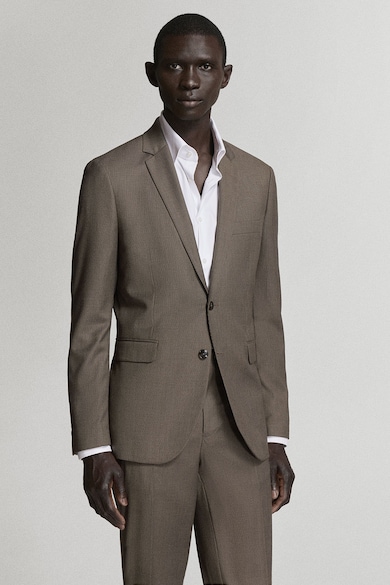 Sacou regular-fit cu model uni, Maro taupe inchis Mango - Maro Taupe Inchis