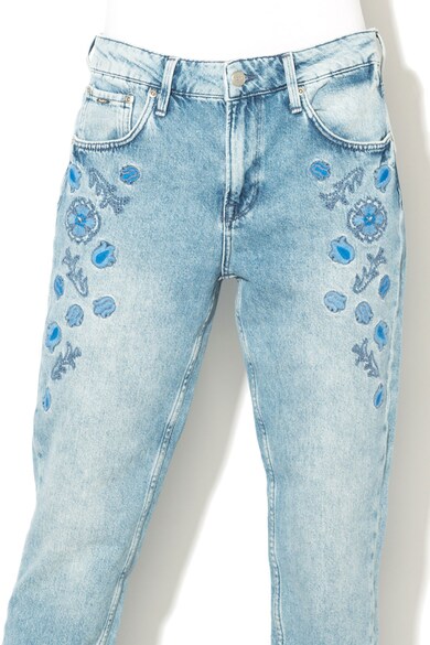 Pepe Jeans London Blugi comfort fit cu broderie florala Maddie Femei