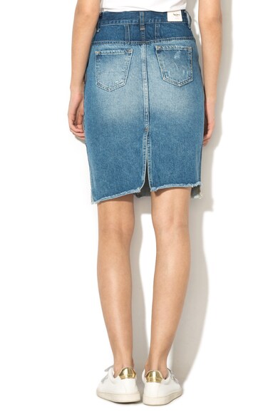 Pepe Jeans London Fusta din denim cu aspect deteriorat Patchy Femei