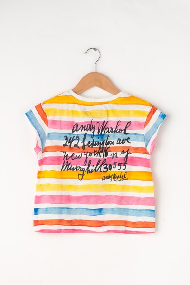 Andy Warhol by Pepe Jeans Tricou in dungi cu imprimeu grafic Candela Fete