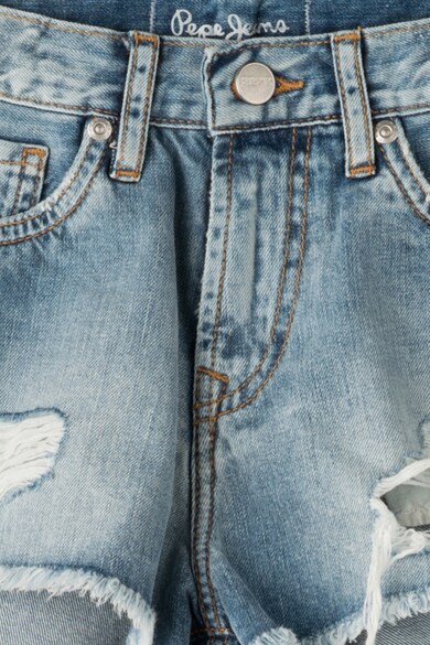 Pepe Jeans London Pantaloni scurti din denim cu aspect deteriorat Patty Fete