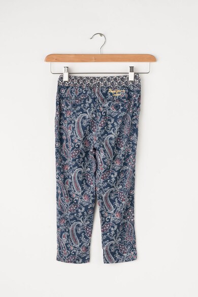 Pepe Jeans London Pantaloni cu model floral si banda elastica in talie Paula Fete