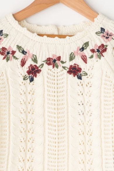 Pepe Jeans London Gia kötött pulóver hímzett virágokkal Lány