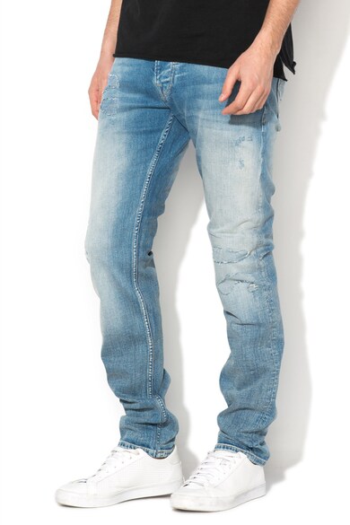 Pepe Jeans London Дънки Cash по тялото със захабен ефект и протрити зони Мъже