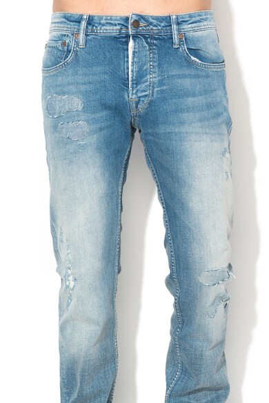 Pepe Jeans London Дънки Cash по тялото със захабен ефект и протрити зони Мъже