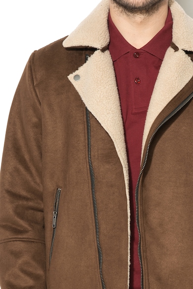 Jack & Jones Jacheta aviator de piele shearling sintetica Marlow Barbati