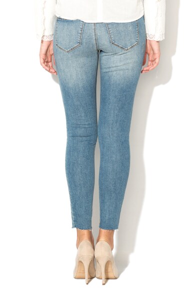 Vero Moda Blugi slim fit cu talie medie si terminatii franjurate SEVEN Femei