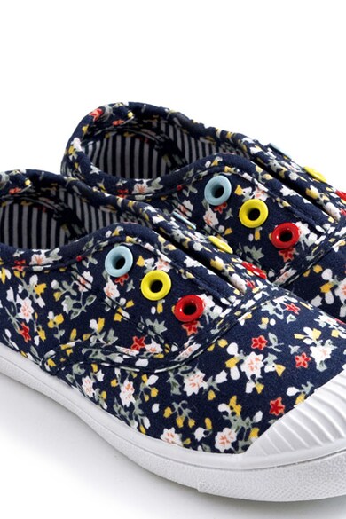 JoJo Maman Bebe Tenisi slip-on de panza cu imprimeu floral Fete