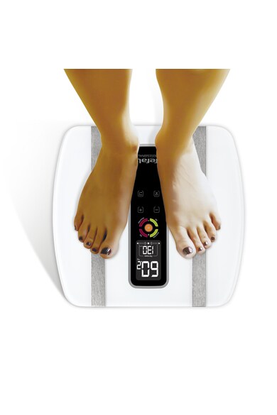 Tefal Кантар  BodySignal , Капацитет 160 кг, 4 памет, Дисплей със светъл фон, Тип батерия AAA, Бял Жени