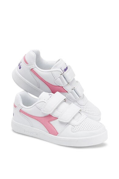 Diadora Pantofi sport de piele sintetica cu velcro PLAYGROUND PS Fete