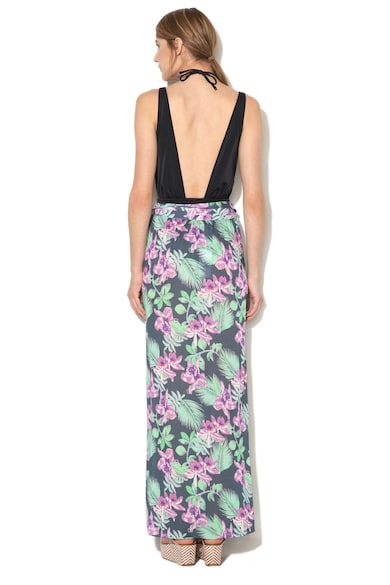 GUESS Fusta maxi de plaja cu prindere laterala si imprimeu floral Femei