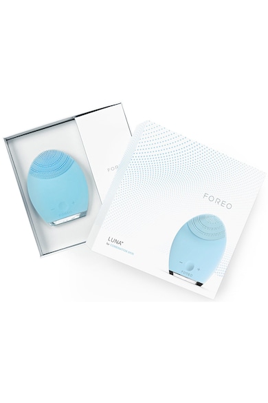 FOREO Dispozitiv de curatare a tenului  LUNA Combination Skin, 8000 oscilatii, 8 viteze, acumulator, Hipoalergenic, Bleu Femei