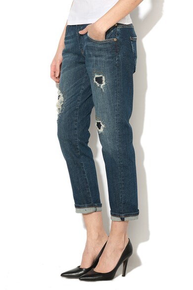 GUESS JEANS Blugi relaxed fit cu detalii cu aspect deteriorat si aplicatie din margele Femei