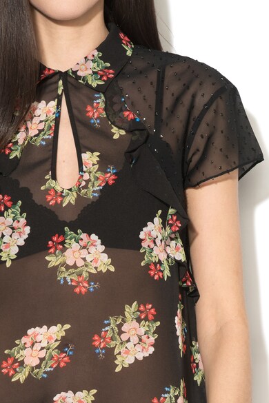 GUESS JEANS Bluza transparenta cu imprimeu floral Femei