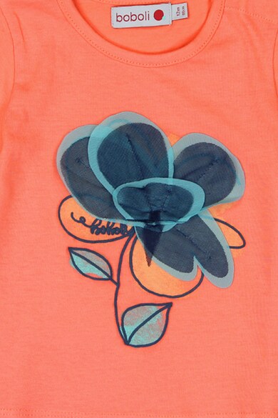 boboli Тениска с флорални апликации отпред Момичета