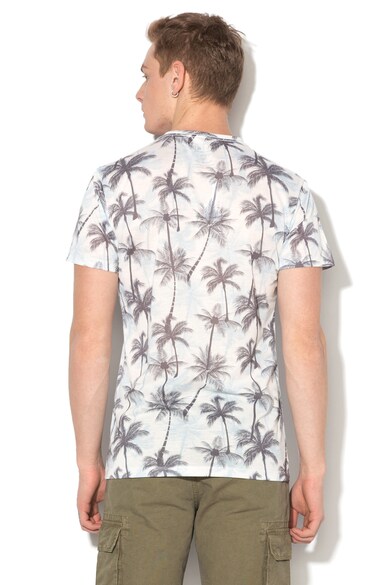 BLEND Тениска по тялото с тропически десен Мъже