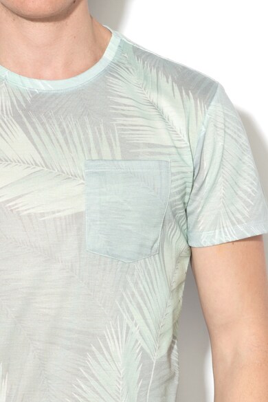 BLEND Slim fit trópusi mintás póló férfi