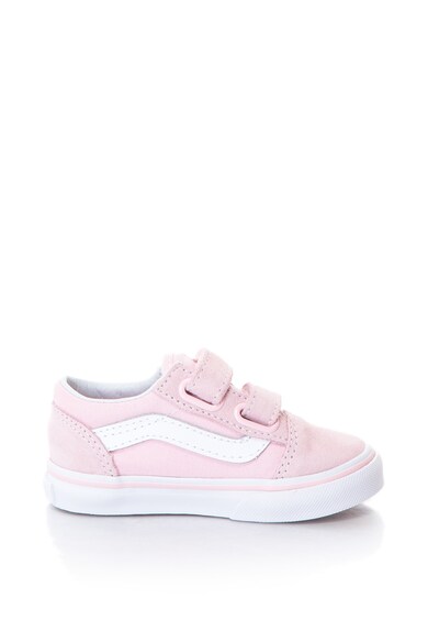 Vans Pantofi sport cu insertii din piele intoarsa si velcro OLD SKOOL Fete