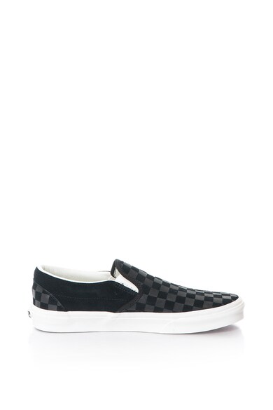 Vans Pantofi slip-on de piele si piele intoarsa, in carouri CLASSIC Barbati