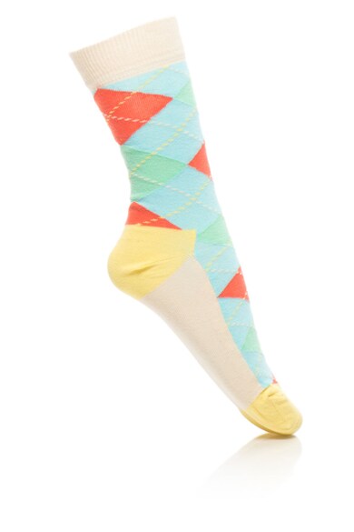 Happy Socks Sosete cu imprimeu geometric, Unisex Femei