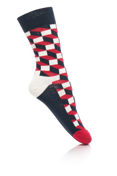 Happy Socks Sosete cu imprimeu geometric, Unisex Femei