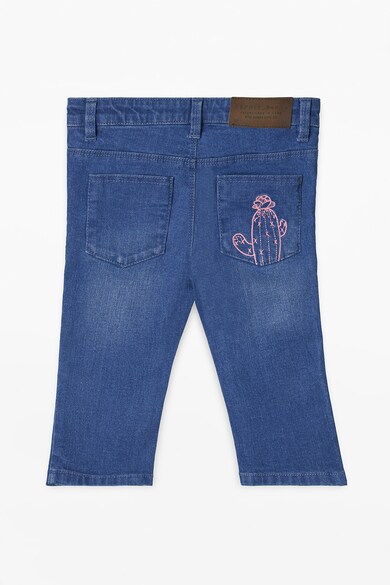 Esprit Pantaloni capri de denim cu cactus brodat Fete