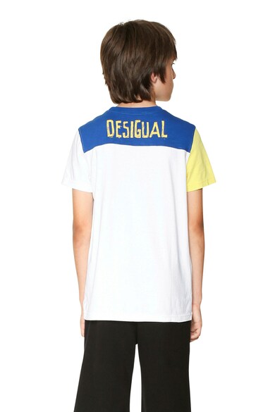 DESIGUAL Tricou cu imprimeu si design colorblock Baieti