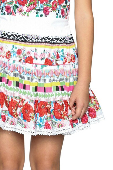 DESIGUAL Fusta reversibila cu model floral Fete