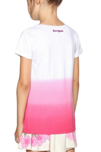 DESIGUAL Tricou cu decolteu rotund si design in degrade Fete