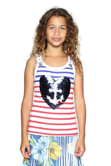 DESIGUAL Top cu paiete reversibile Fete