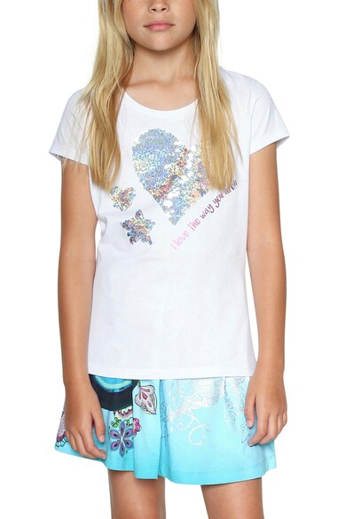 DESIGUAL Tricou cu paiete reversibile Fete