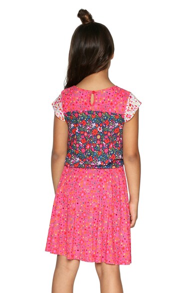 DESIGUAL Rochie cu maneci scurte si imprimeu floral Fete