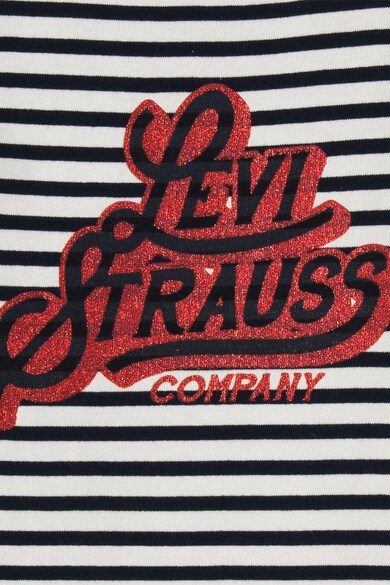 Levi's Kids Szövegmintás csíkos blúz Lány