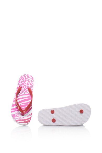 Diesel Papuci flip-flop cu animal print Fete