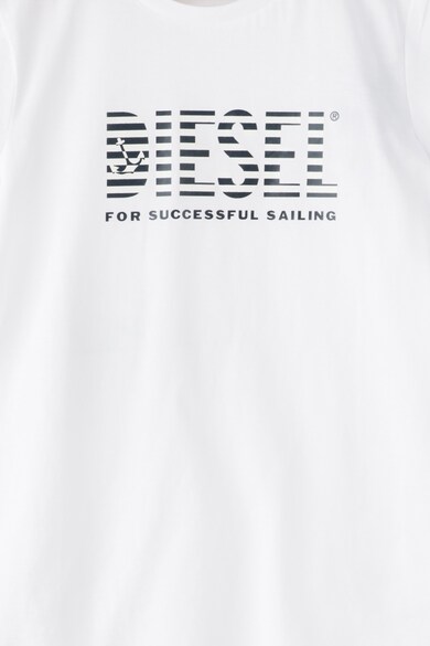 Diesel Tricou cu decolteu rotund si logo cauciucat Tempi Fete