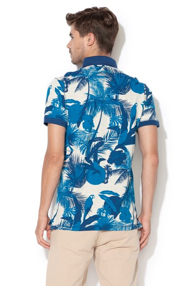 DESIGUAL Tricou polo cu imprimeu tropical GUILLAUME Barbati