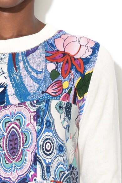 DESIGUAL Davao finomkötésű pulóver grafikai mintával női