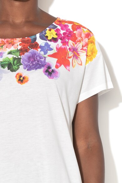 DESIGUAL Tricou lejer din amestec de modal cu imprimeu floral Aglaia Femei