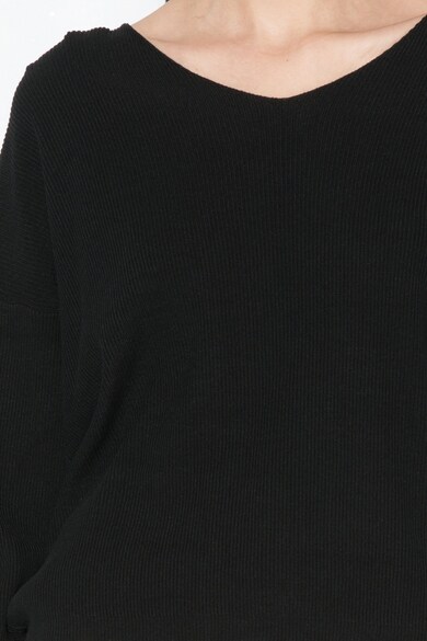 Zee Lane Denim Bluza tricotata cu decolteu in V si cordon pe partea din spate Femei