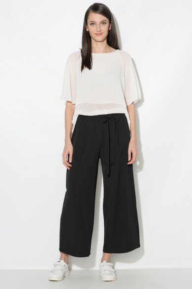 Zee Lane Denim Pantaloni culotte cu un cordon in talie Femei